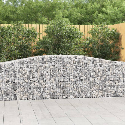vidaXL Paniers à gabions arqués 10 pcs 400x30x80/100 cm Fer galvanisé