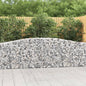 vidaXL Paniers à gabions arqués 10 pcs 400x30x80/100 cm Fer galvanisé