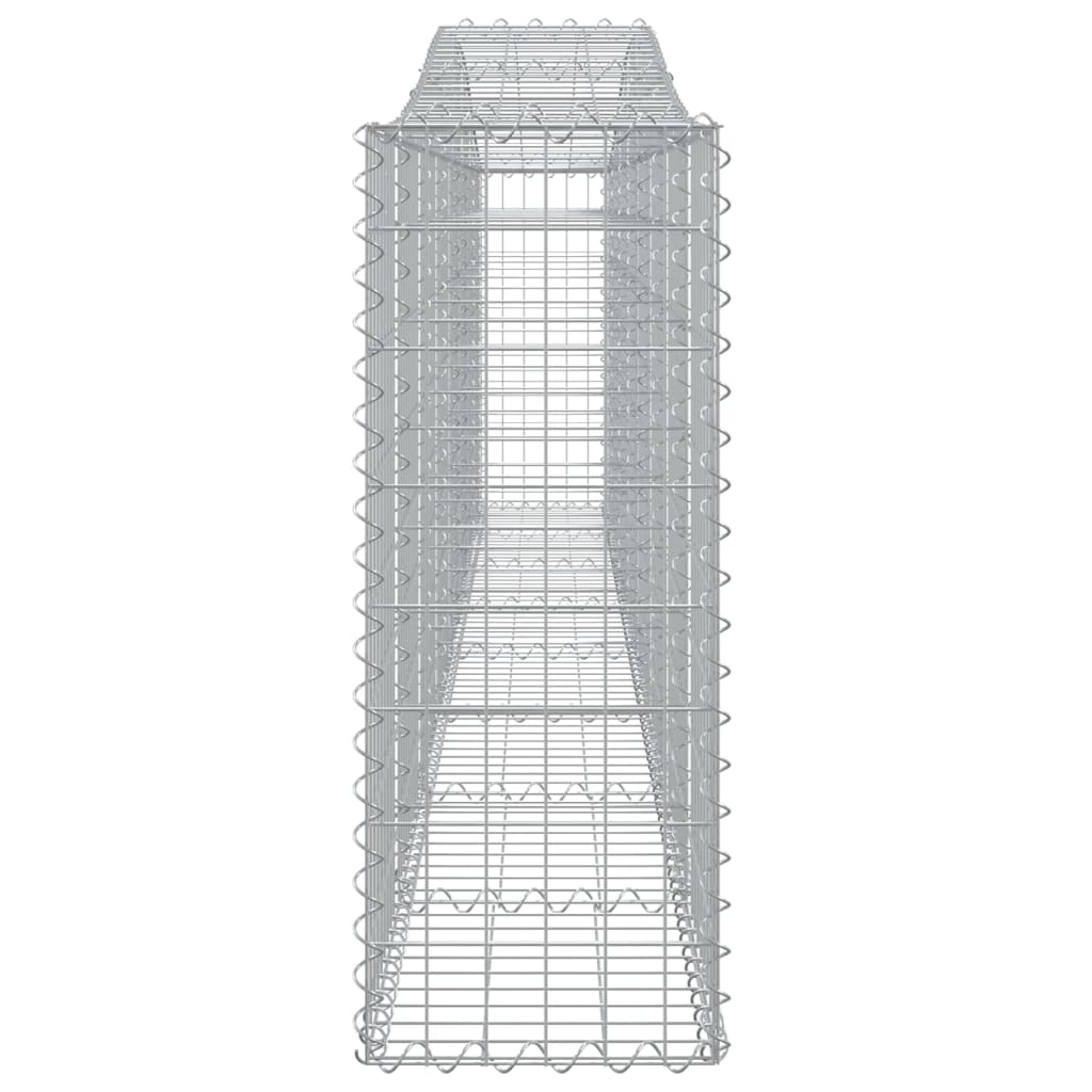 vidaXL Paniers à gabions arqués 20 pcs 400x30x80/100 cm Fer galvanisé