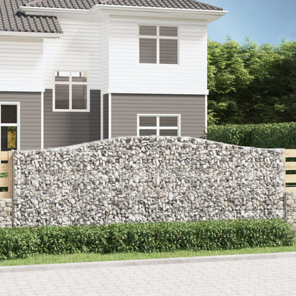 vidaXL Paniers à gabions arqués 9 pcs 400x30x140/160 cm Fer galvanisé