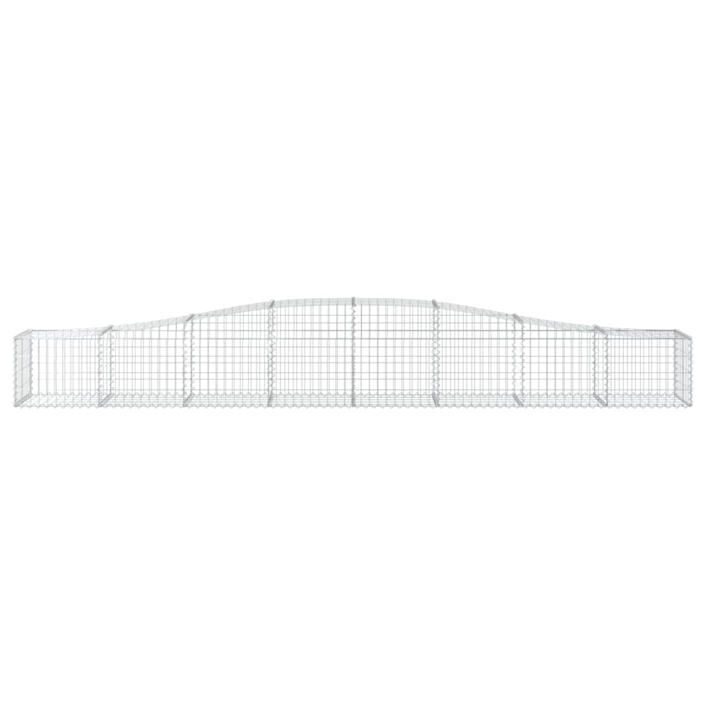 vidaXL Paniers à gabions arqués 25 pcs 400x50x40/60 cm Fer galvanisé