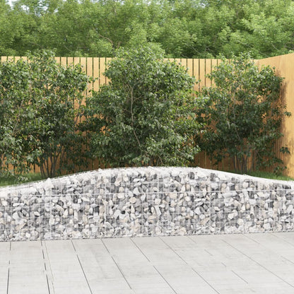 vidaXL Paniers à gabions arqués 25 pcs 400x50x40/60 cm Fer galvanisé