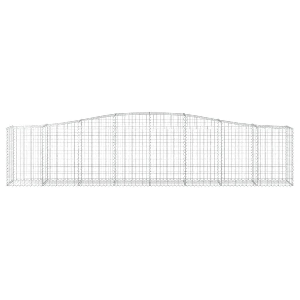 vidaXL Paniers à gabions arqués 4 pcs 400x50x80/100 cm Fer galvanisé
