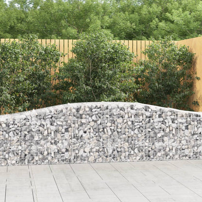 vidaXL Paniers à gabions arqués 4 pcs 400x50x80/100 cm Fer galvanisé