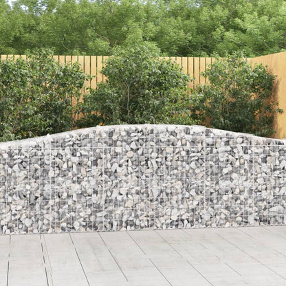vidaXL Paniers à gabions arqués 9 pcs 400x50x80/100 cm Fer galvanisé