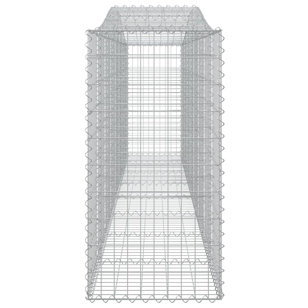 vidaXL Paniers à gabions arqués 3 pcs 400x50x100/120 cm Fer galvanisé