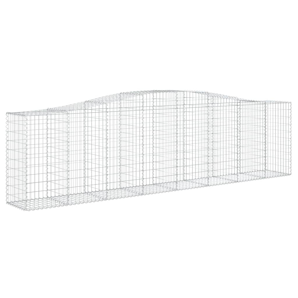 vidaXL Paniers à gabions arqués 7 pcs 400x50x100/120 cm Fer galvanisé