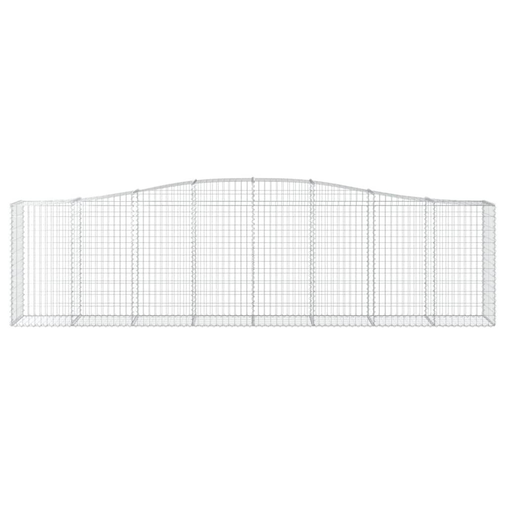 vidaXL Paniers à gabions arqués 7 pcs 400x50x100/120 cm Fer galvanisé