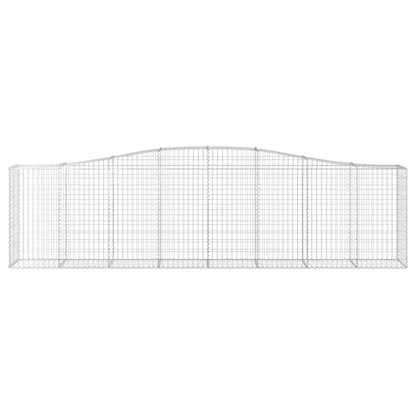 vidaXL Paniers à gabions arqués 7 pcs 400x50x100/120 cm Fer galvanisé