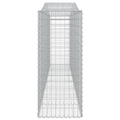 vidaXL Paniers à gabions arqués 10 pcs 400x50x120/140 cm Fer galvanisé