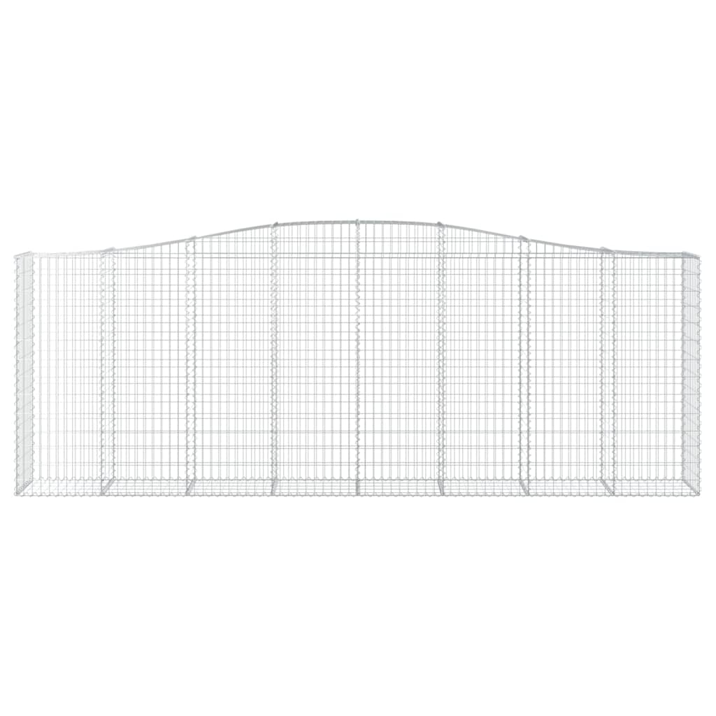 vidaXL Paniers à gabions arqués 8 pcs 400x50x140/160 cm Fer galvanisé