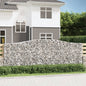 vidaXL Paniers à gabions arqués 20 pcs 400x50x140/160 cm Fer galvanisé