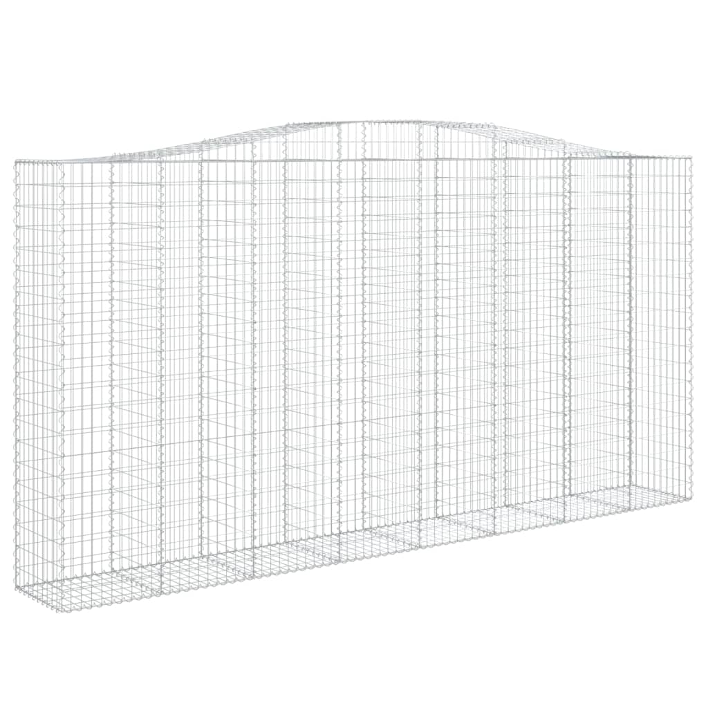 vidaXL Paniers à gabions arqués 5 pcs 400x50x200/220 cm Fer galvanisé