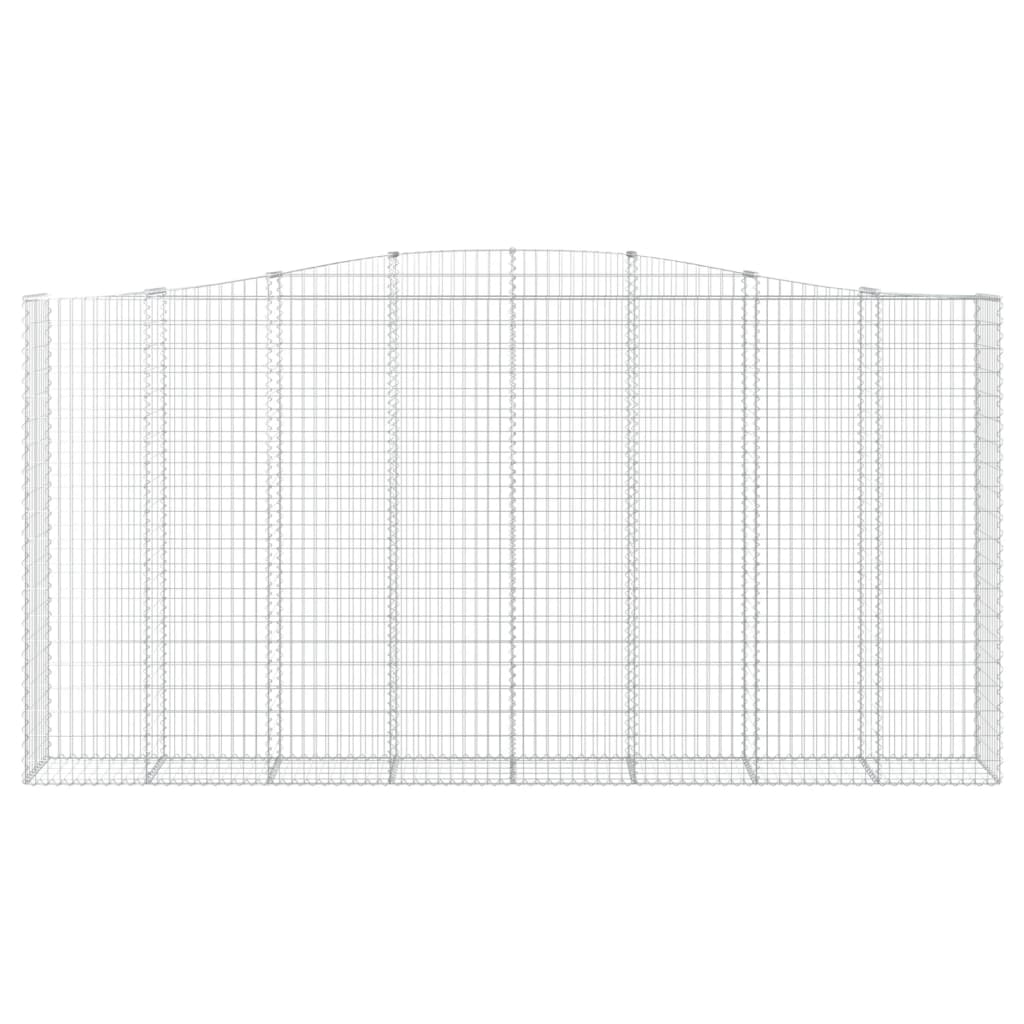 vidaXL Paniers à gabions arqués 5 pcs 400x50x200/220 cm Fer galvanisé