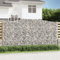 vidaXL Paniers à gabions arqués 5 pcs 400x50x200/220 cm Fer galvanisé
