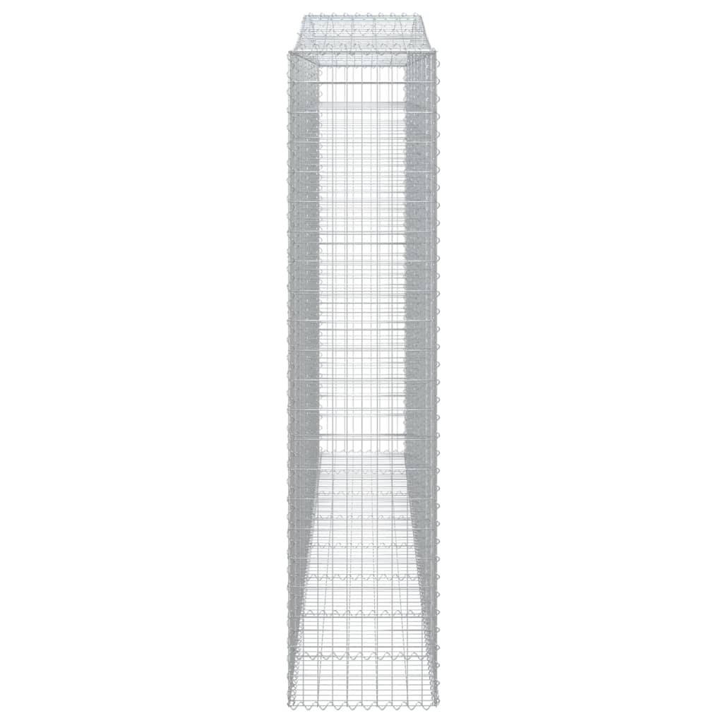 vidaXL Paniers à gabions arqués 2 pcs 400x50x220/240 cm Fer galvanisé