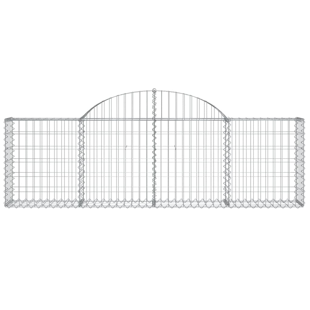 vidaXL Paniers à gabions arqués 18 pcs 200x30x60/80 cm Fer galvanisé
