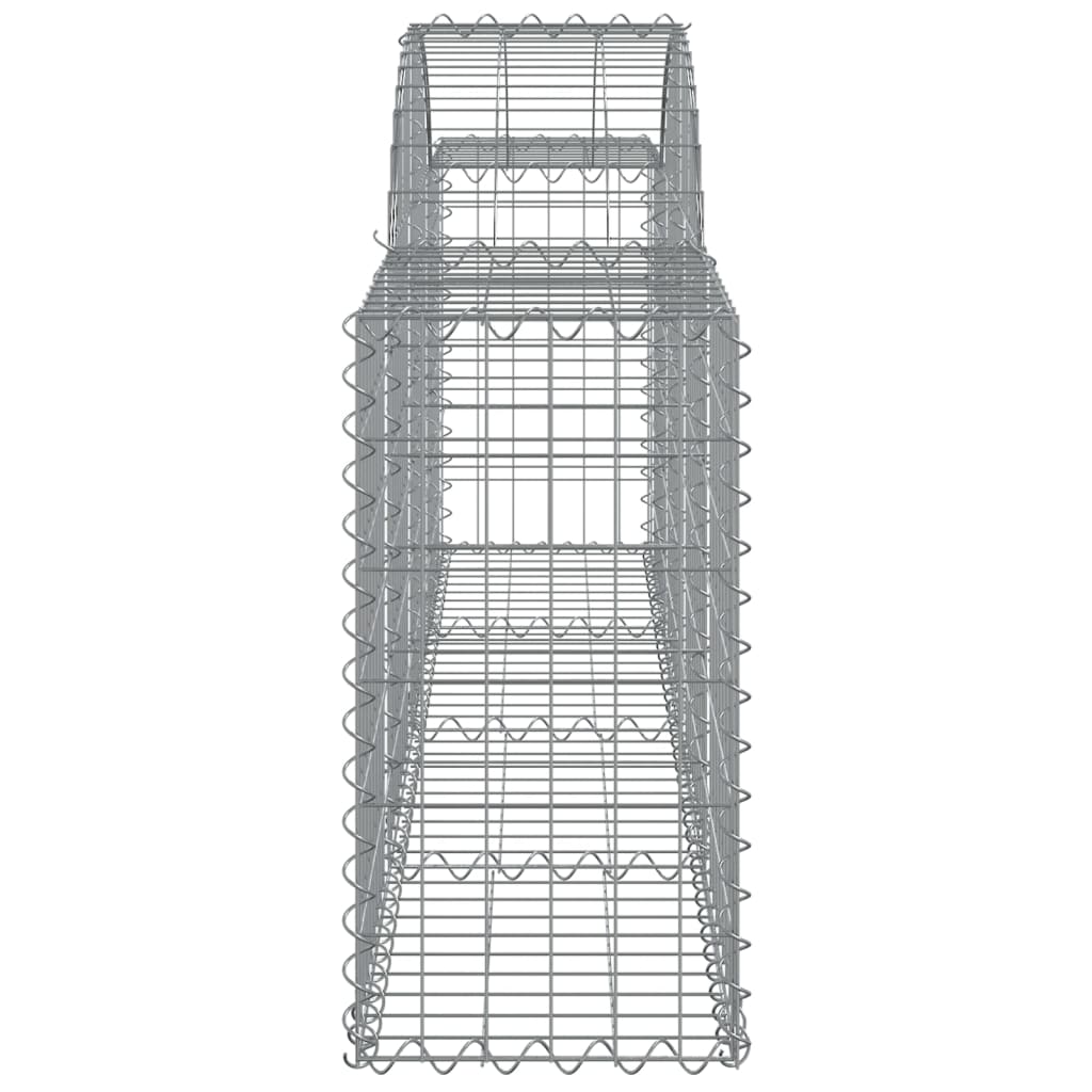 vidaXL Paniers à gabions arqués 18 pcs 200x30x60/80 cm Fer galvanisé