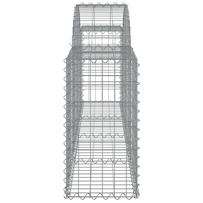 vidaXL Paniers à gabions arqués 18 pcs 200x30x60/80 cm Fer galvanisé