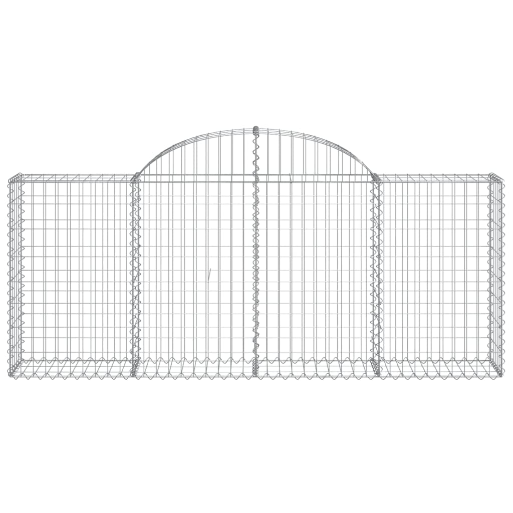 vidaXL Paniers à gabions arqués 11 pcs 200x30x80/100 cm Fer galvanisé