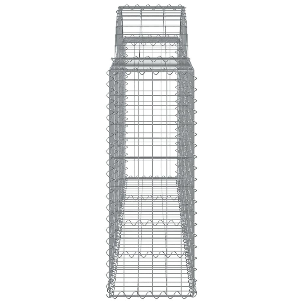 vidaXL Paniers à gabions arqués 11 pcs 200x30x80/100 cm Fer galvanisé