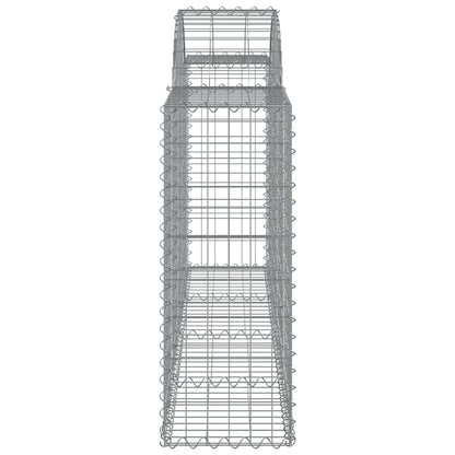 vidaXL Paniers à gabions arqués 11 pcs 200x30x80/100 cm Fer galvanisé