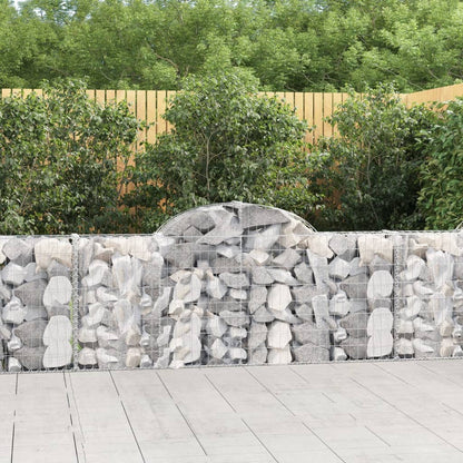 vidaXL Paniers à gabions arqués 11 pcs 200x30x80/100 cm Fer galvanisé