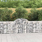 vidaXL Paniers à gabions arqués 11 pcs 200x30x80/100 cm Fer galvanisé