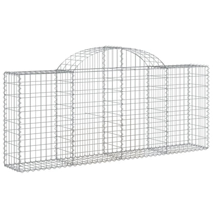 vidaXL Paniers à gabions arqués 12 pcs 200x30x80/100 cm Fer galvanisé