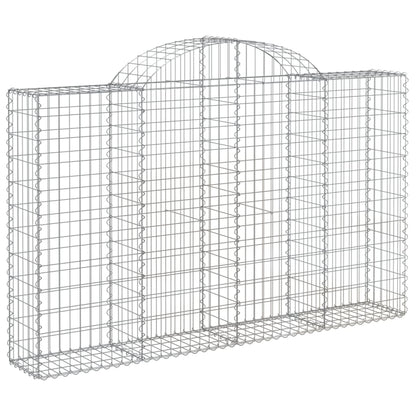 vidaXL Paniers à gabions arqués 3 pcs 200x30x120/140 cm Fer galvanisé