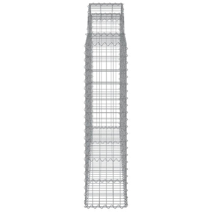 vidaXL Paniers à gabions arqués 3 pcs 200x30x120/140 cm Fer galvanisé