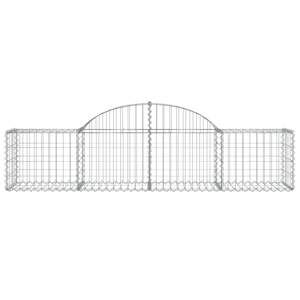 vidaXL Paniers à gabions arqués 15 pcs 200x50x40/60 cm fer galvanisé