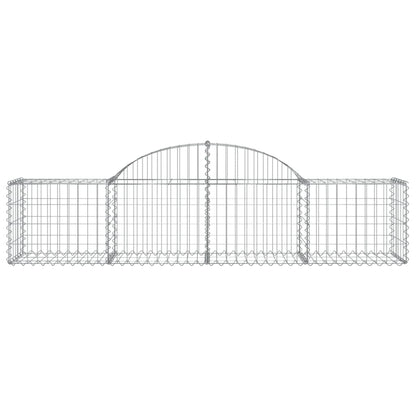 vidaXL Paniers à gabions arqués 15 pcs 200x50x40/60 cm fer galvanisé