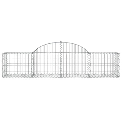 vidaXL Paniers à gabions arqués 25 pcs 200x50x40/60 cm fer galvanisé