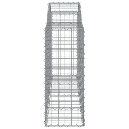 vidaXL Paniers à gabions arqués 2 pcs 200x50x100/120 cm fer galvanisé