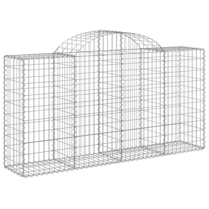 vidaXL Paniers à gabions arqués 15 pcs 200x50x100/120 cm fer galvanisé