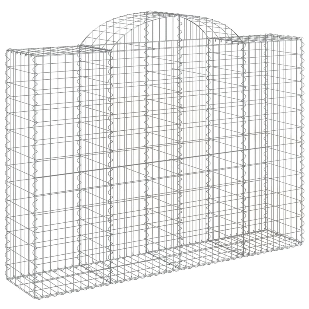 vidaXL Paniers à gabions arqués 12 pcs 200x50x140/160 cm Fer galvanisé