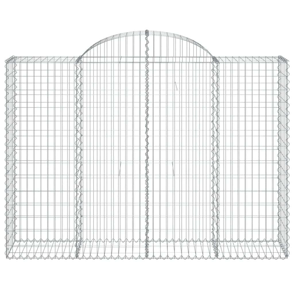 vidaXL Paniers à gabions arqués 14 pcs 200x50x140/160 cm Fer galvanisé