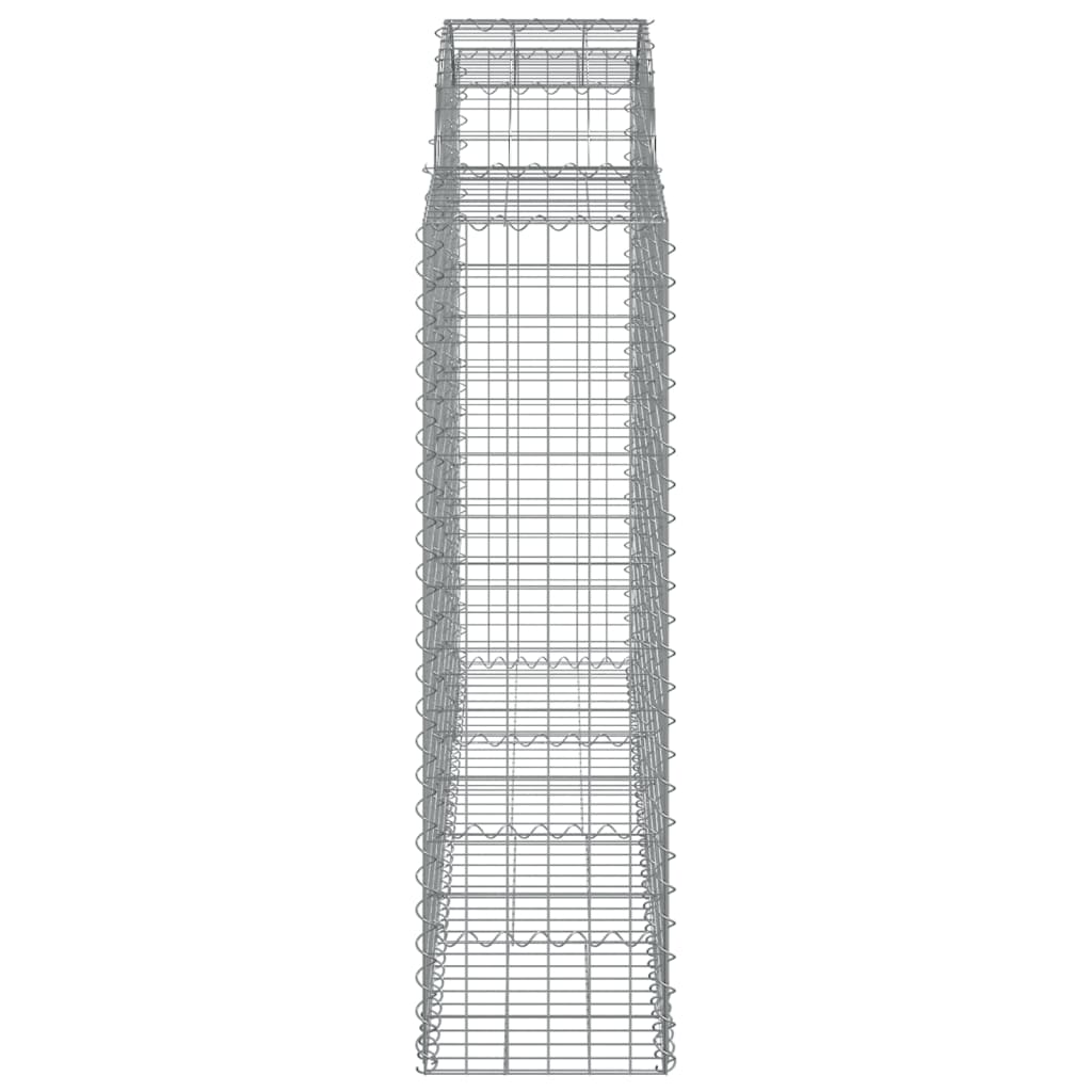 vidaXL Paniers à gabions arqués 18 pcs 200x50x140/160 cm Fer galvanisé