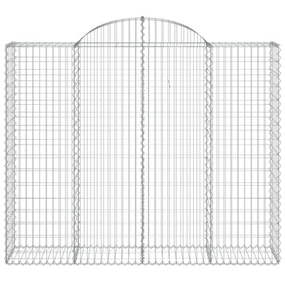 vidaXL Paniers à gabions arqués 14 pcs 200x50x160/180 cm Fer galvanisé