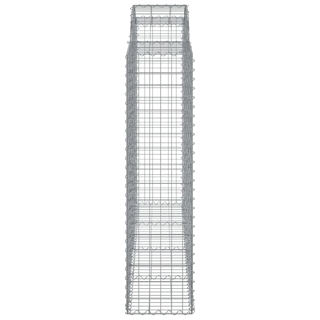vidaXL Paniers à gabions arqués 14 pcs 200x50x160/180 cm Fer galvanisé