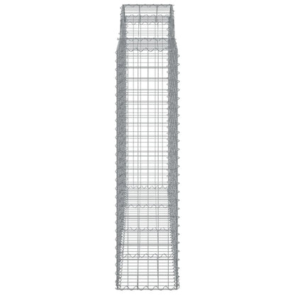 vidaXL Paniers à gabions arqués 14 pcs 200x50x160/180 cm Fer galvanisé