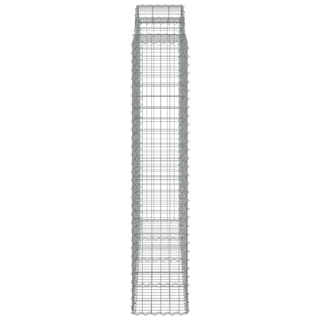 vidaXL Paniers à gabions arqués 2 pcs 200x50x200/220 cm Fer galvanisé