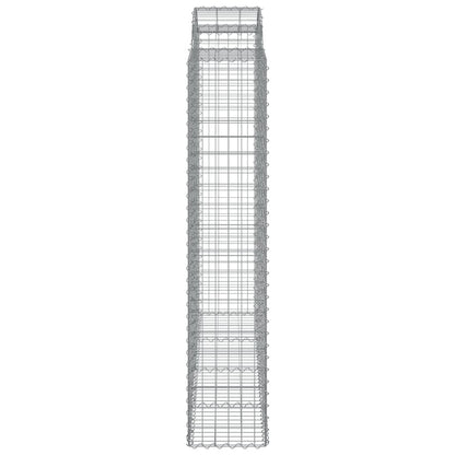 vidaXL Paniers à gabions arqués 2 pcs 200x50x200/220 cm Fer galvanisé