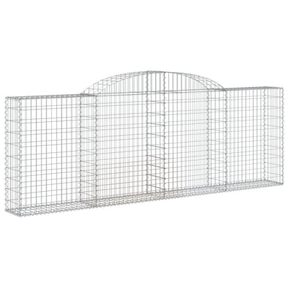 vidaXL Paniers à gabions arqués 3 pcs 300x30x100/120 cm fer galvanisé