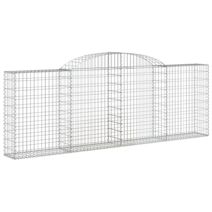 vidaXL Paniers à gabions arqués 5 pcs 300x30x100/120 cm fer galvanisé