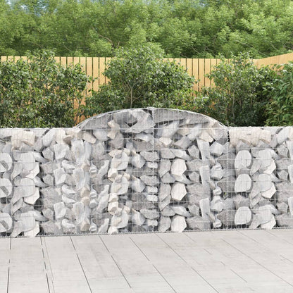 vidaXL Paniers à gabions arqués 7 pcs 300x30x100/120 cm fer galvanisé