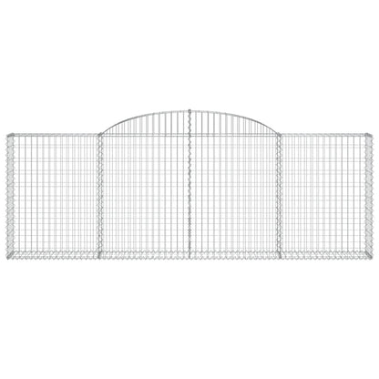 vidaXL Paniers à gabions arqués 12 pcs 300x30x100/120 cm fer galvanisé