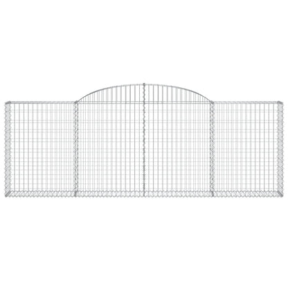 vidaXL Paniers à gabions arqués 15 pcs 300x30x100/120 cm fer galvanisé