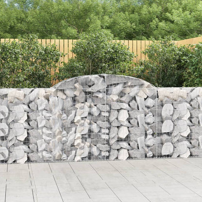 vidaXL Paniers à gabions arqués 15 pcs 300x30x100/120 cm fer galvanisé